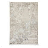 Mirage MR93 Modern Abstract Distressed Metallic Shimmer Soft Textured High-Density Polyester/Viscose Mix Low Profile Short Pile Grey/Beige/Cream Rug