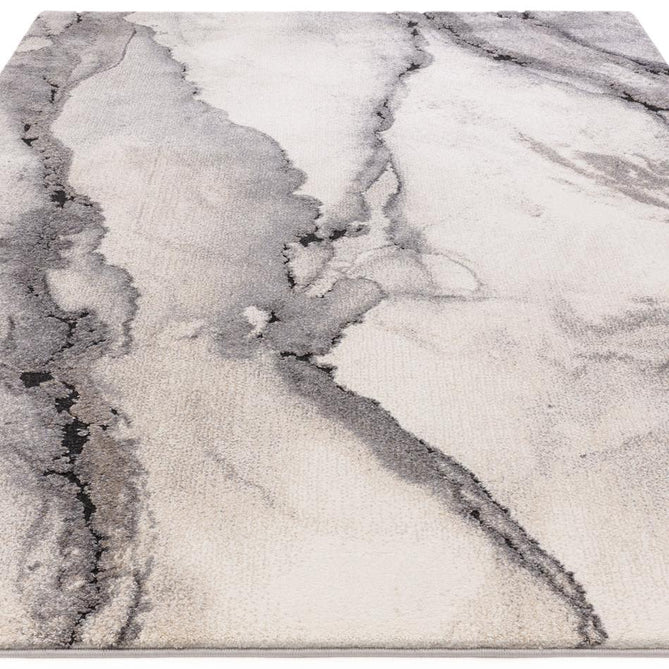 Mirage Oasis Modern Abstract Soft Hi-Lo Textured High-Density Pile Ivory/Ash Grey/Charcoal/Beige Rug-Asiatic Carpets-Rug Love - The Most Loved Rug Store