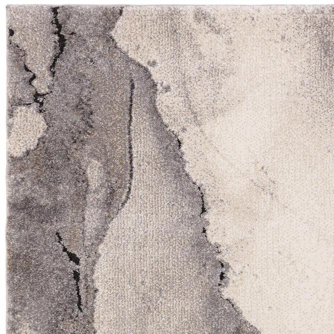 Mirage Oasis Modern Abstract Soft Hi-Lo Textured High-Density Pile Ivory/Ash Grey/Charcoal/Beige Rug-Asiatic Carpets-Rug Love - The Most Loved Rug Store