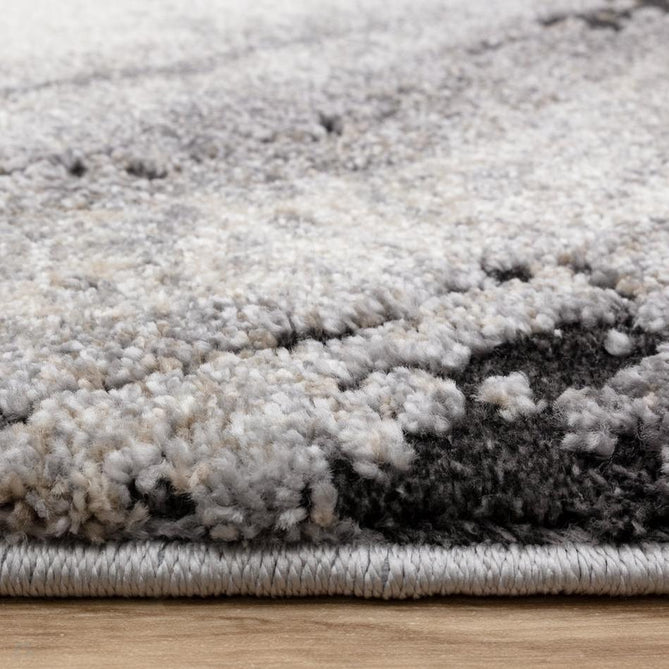 Mirage Oasis Modern Abstract Soft Hi-Lo Textured High-Density Pile Ivory/Ash Grey/Charcoal/Beige Rug-Asiatic Carpets-Rug Love - The Most Loved Rug Store