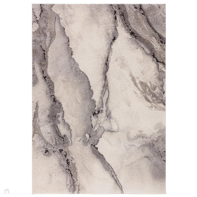 Mirage Oasis Modern Abstract Soft Hi-Lo Textured High-Density Pile Ivory/Ash Grey/Charcoal/Beige Rug-Asiatic Carpets-Rug Love - The Most Loved Rug Store