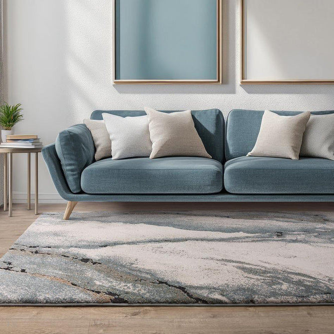 Mirage Oasis Modern Abstract Soft Hi-Lo Textured High-Density Pile Steel Blue/Cream/Charcoal/Rust/Grey/Sage Rug-Asiatic Carpets-Rug Love - The Most Loved Rug Store