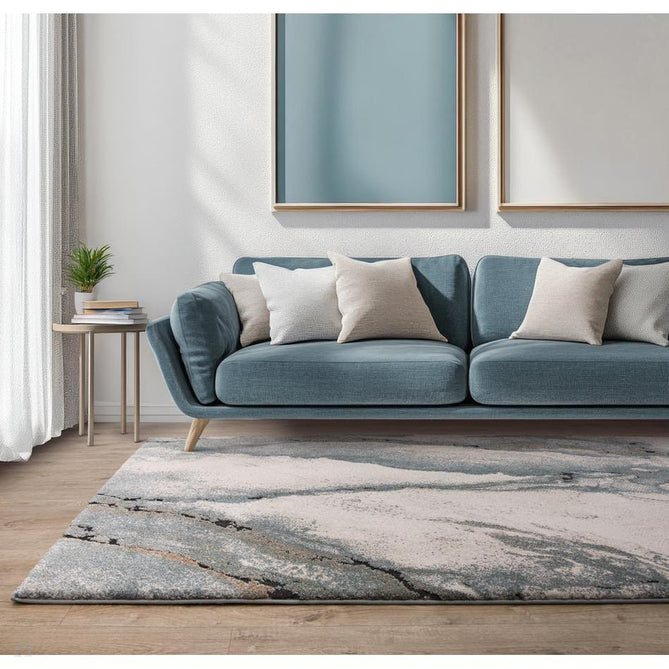 Mirage Oasis Modern Abstract Soft Hi-Lo Textured High-Density Pile Steel Blue/Cream/Charcoal/Rust/Grey/Sage Rug-Asiatic Carpets-Rug Love - The Most Loved Rug Store
