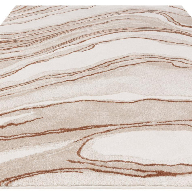 Mirage Quartz Modern Abstract Soft Hi-Lo Textured High-Density Pile Ivory/Taupe/Beige/Terracotta Rug-Asiatic Carpets-Rug Love - The Most Loved Rug Store