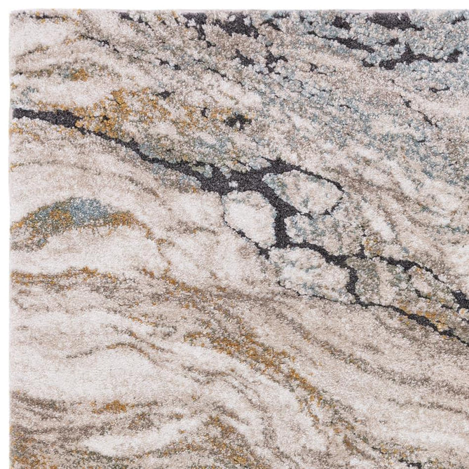 Mirage Wave Modern Abstract Soft Hi-Lo Textured High-Density Pile Light Grey/Slate Blue/Ivory/Charcoal/Ochre Rug-Asiatic Carpets-Rug Love - The Most Loved Rug Store