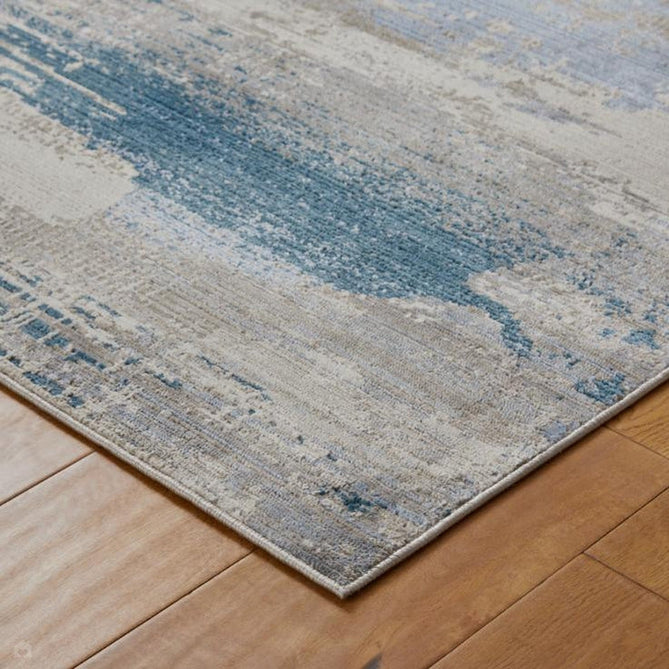 Mojave 91 B Modern Abstract Distressed Soft-Touch Recycled Polyester Low Profile Short Pile Denim/Grey/Taupe/Multicolour Rug-Oriental Weavers-Rug Love - The Most Loved Rug Store