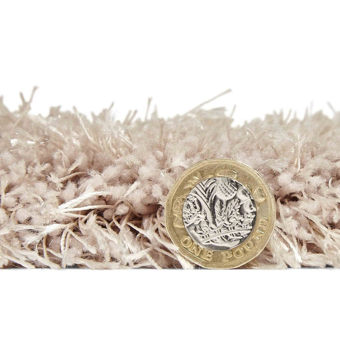 Montana Luxury Super Plush Heavyweight High-Density Hand-Woven Soft High-Pile Plain Polyester Tonal Textured Shimmer Shaggy Beige Round Rug-Think Rugs-Rug Love - The Most Loved Rug Store