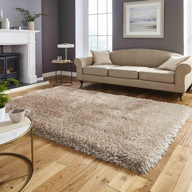 Montana Luxury Super Plush Heavyweight High-Density Hand-Woven Soft High-Pile Plain Polyester Tonal Textured Shimmer Shaggy Beige Rug-Think Rugs-Rug Love - The Most Loved Rug Store
