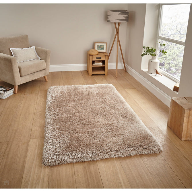 Montana Luxury Super Plush Heavyweight High-Density Hand-Woven Soft High-Pile Plain Polyester Tonal Textured Shimmer Shaggy Beige Rug-Think Rugs-Rug Love - The Most Loved Rug Store