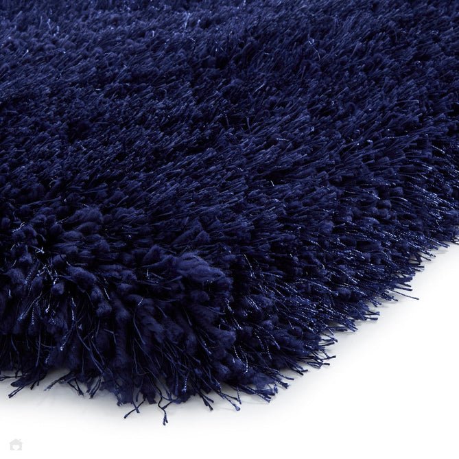 Montana Luxury Super Plush Heavyweight High-Density Hand-Woven Soft High-Pile Plain Polyester Tonal Textured Shimmer Shaggy Dark Navy Rug-Think Rugs-Rug Love - The Most Loved Rug Store