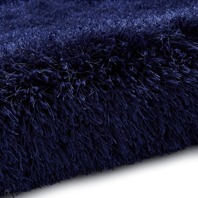 Montana Luxury Super Plush Heavyweight High-Density Hand-Woven Soft High-Pile Plain Polyester Tonal Textured Shimmer Shaggy Dark Navy Rug-Think Rugs-Rug Love - The Most Loved Rug Store