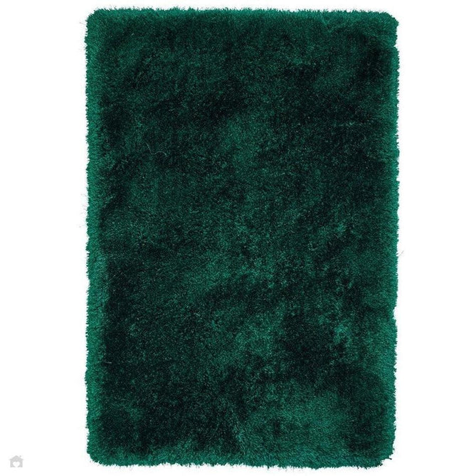 Montana Luxury Super Plush Heavyweight High-Density Hand-Woven Soft High-Pile Plain Polyester Tonal Textured Shimmer Shaggy Jewel Green Rug 080 x 150 cm-Shop Returns-Rug Love - The Most Loved Rug Store