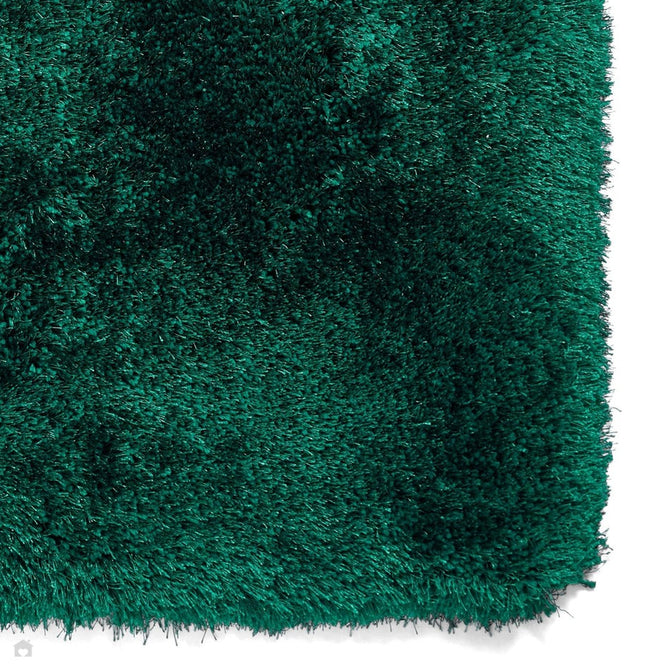 Montana Luxury Super Plush Heavyweight High-Density Hand-Woven Soft High-Pile Plain Polyester Tonal Textured Shimmer Shaggy Jewel Green Rug-Think Rugs-Rug Love - The Most Loved Rug Store
