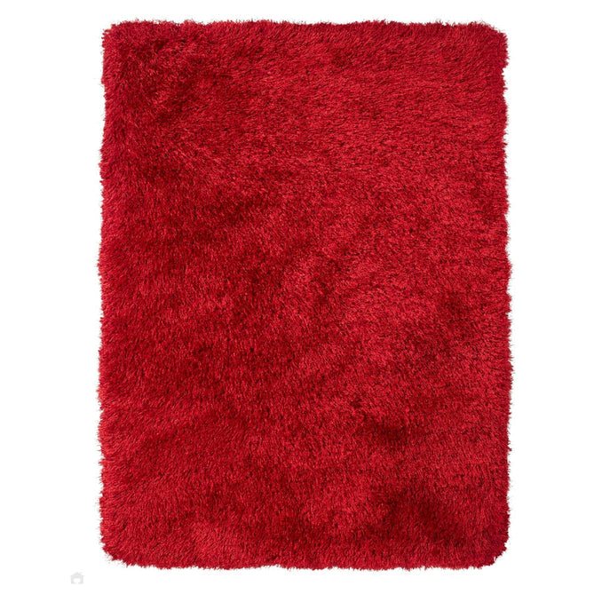 Montana Luxury Super Plush Heavyweight High-Density Hand-Woven Soft High-Pile Plain Polyester Tonal Textured Shimmer Shaggy Red Rug-Think Rugs-Rug Love - The Most Loved Rug Store