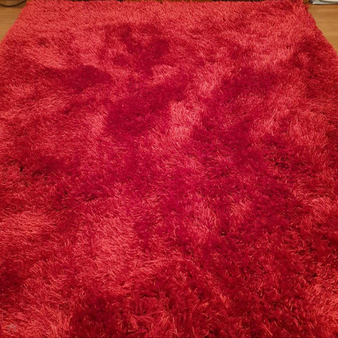 Montana Luxury Super Plush Heavyweight High-Density Hand-Woven Soft High-Pile Plain Polyester Tonal Textured Shimmer Shaggy Red Rug-Think Rugs-Rug Love - The Most Loved Rug Store