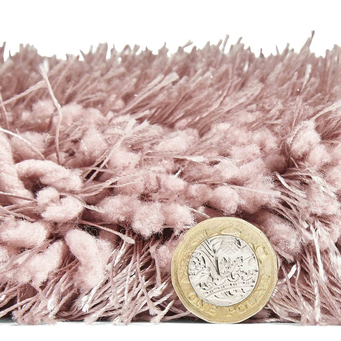 Montana Luxury Super Plush Heavyweight High-Density Hand-Woven Soft High-Pile Plain Polyester Tonal Textured Shimmer Shaggy Rose Round Rug-Think Rugs-Rug Love - The Most Loved Rug Store