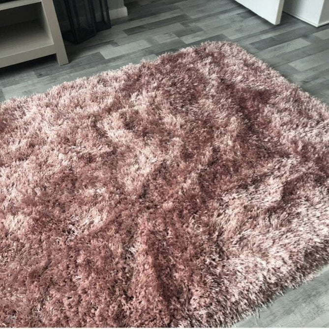 Montana Luxury Super Plush Heavyweight High-Density Hand-Woven Soft High-Pile Plain Polyester Tonal Textured Shimmer Shaggy Rose Rug-Think Rugs-Rug Love - The Most Loved Rug Store