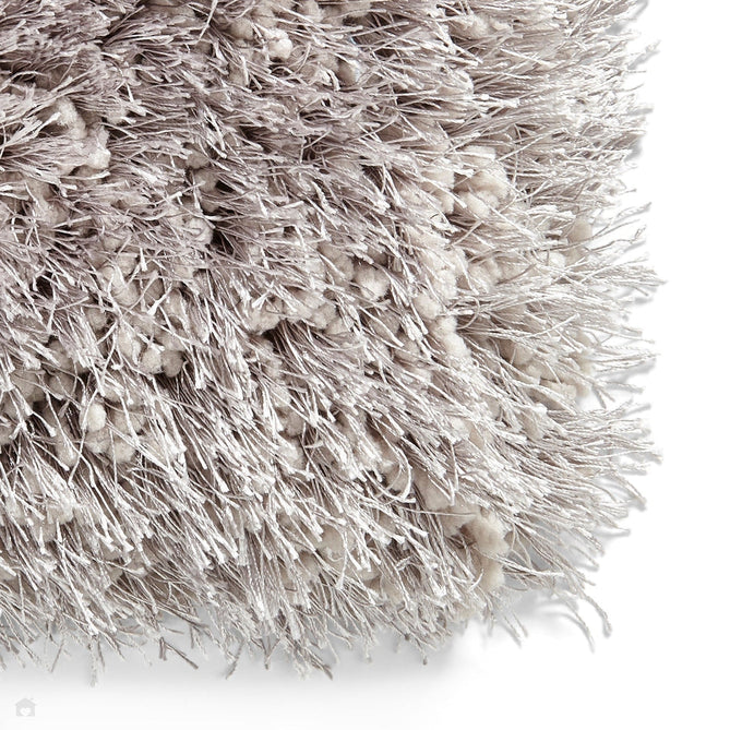 Montana Luxury Super Plush Heavyweight High-Density Hand-Woven Soft High-Pile Plain Polyester Tonal Textured Shimmer Shaggy Silver Round Rug-Think Rugs-Rug Love - The Most Loved Rug Store
