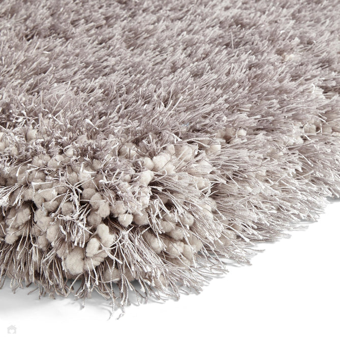 Montana Luxury Super Plush Heavyweight High-Density Hand-Woven Soft High-Pile Plain Polyester Tonal Textured Shimmer Shaggy Silver Round Rug-Think Rugs-Rug Love - The Most Loved Rug Store