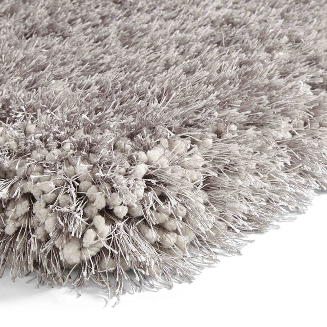 Montana Luxury Super Plush Heavyweight High-Density Hand-Woven Soft High-Pile Plain Polyester Tonal Textured Shimmer Shaggy Silver Round Rug-Think Rugs-Rug Love - The Most Loved Rug Store