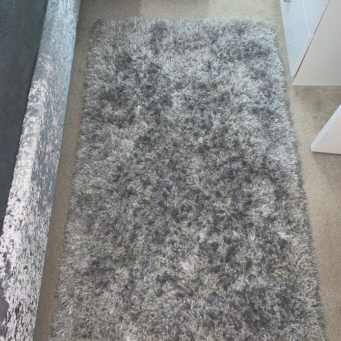 Montana Luxury Super Plush Heavyweight High-Density Hand-Woven Soft High-Pile Plain Polyester Tonal Textured Shimmer Shaggy Silver Rug-Think Rugs-Rug Love - The Most Loved Rug Store