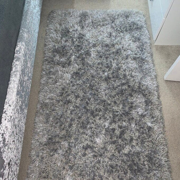 Large Silver Rug Montana Silver Rug 080 x 150 cm Lowest Price £98.00 | Rug Love