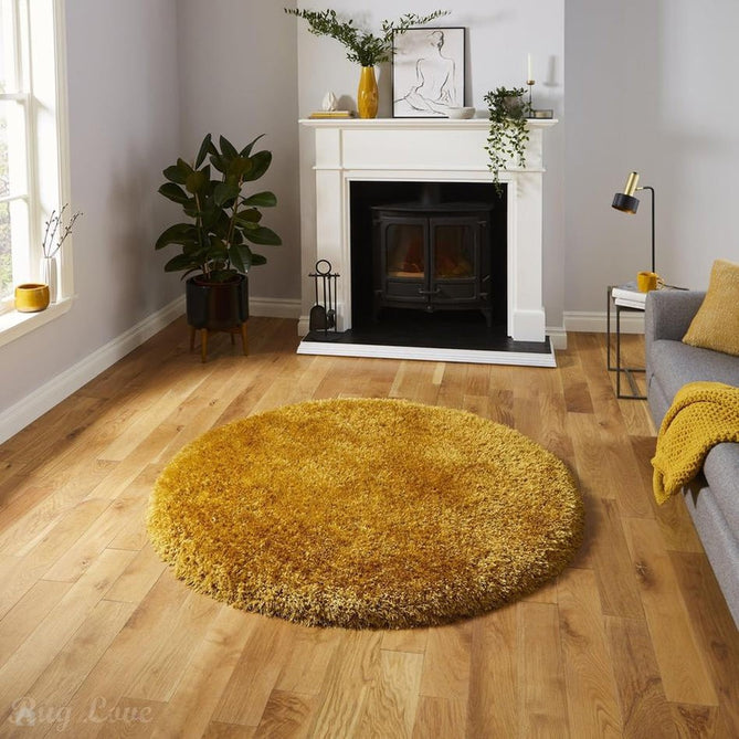 Montana Luxury Super Plush Heavyweight High-Density Hand-Woven Soft High-Pile Plain Polyester Tonal Textured Shimmer Shaggy Yellow Rug-Think Rugs-Rug Love - The Most Loved Rug Store