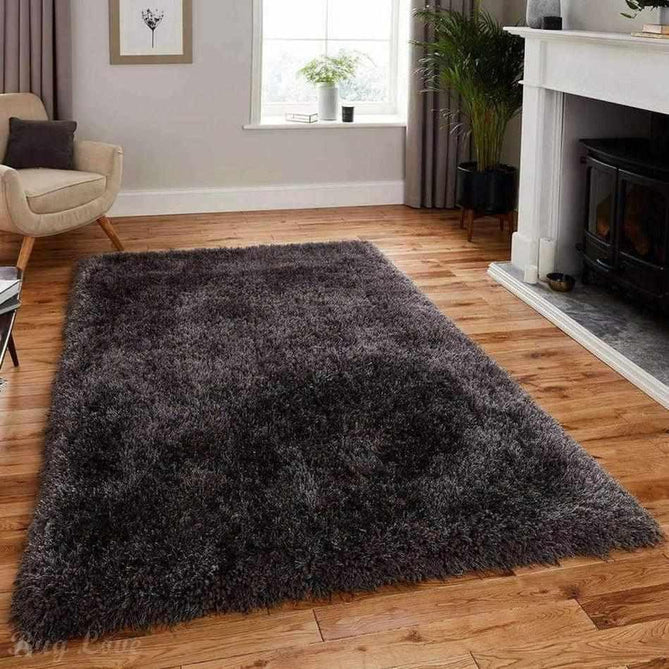 Montana Super Plush Heavyweight High-Density Luxury Hand-Woven Soft High-Pile Plain Shaggy Dark Grey Rug-Think Rugs-Rug Love - The Most Loved Rug Store