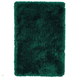 Montana Luxury Super Plush Heavyweight High-Density Hand-Woven Soft High-Pile Plain Polyester Tonal Textured Shimmer Shaggy Jewel Green Rug 080 x 150 cm