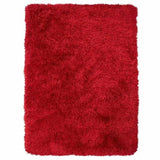 Montana Super Plush Heavyweight High-Density Luxury Hand-Woven Soft High-Pile Plain Shaggy Red Rug