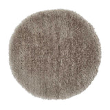 Montana Super Plush Heavyweight High-Density Luxury Hand-Woven Soft High-Pile Plain Shaggy Silver Round Rug