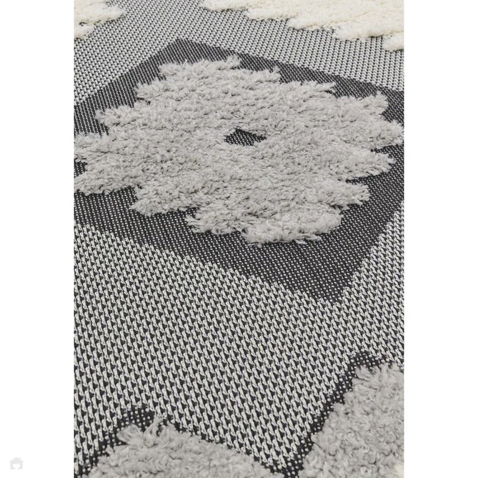 Monty MN01 Tribal Modern Geometric Durable Stain-Resistant Weatherproof Flatweave In-Outdoor Black/Cream Rug-Asiatic Carpets-Rug Love - The Most Loved Rug Store