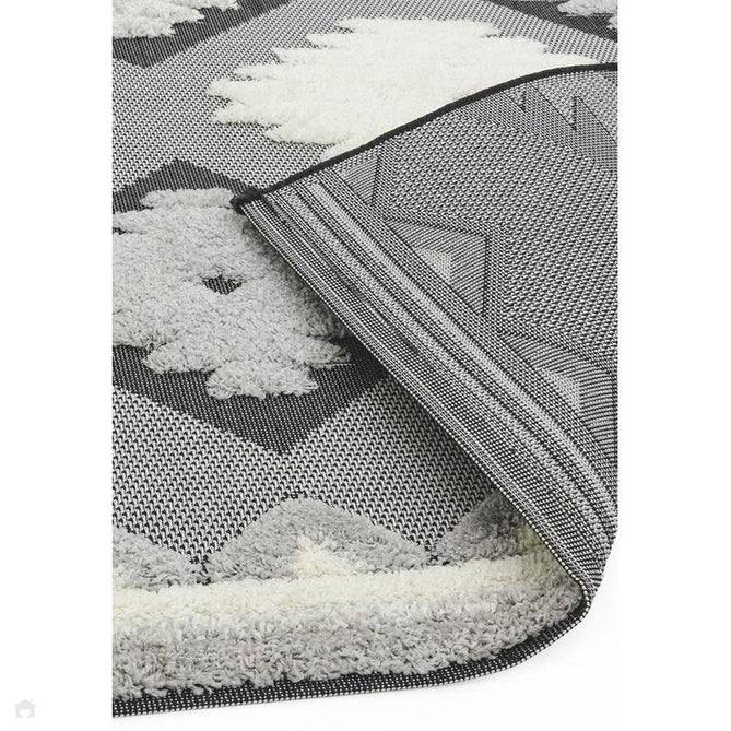 Monty MN01 Tribal Modern Geometric Durable Stain-Resistant Weatherproof Flatweave In-Outdoor Black/Cream Rug-Asiatic Carpets-Rug Love - The Most Loved Rug Store