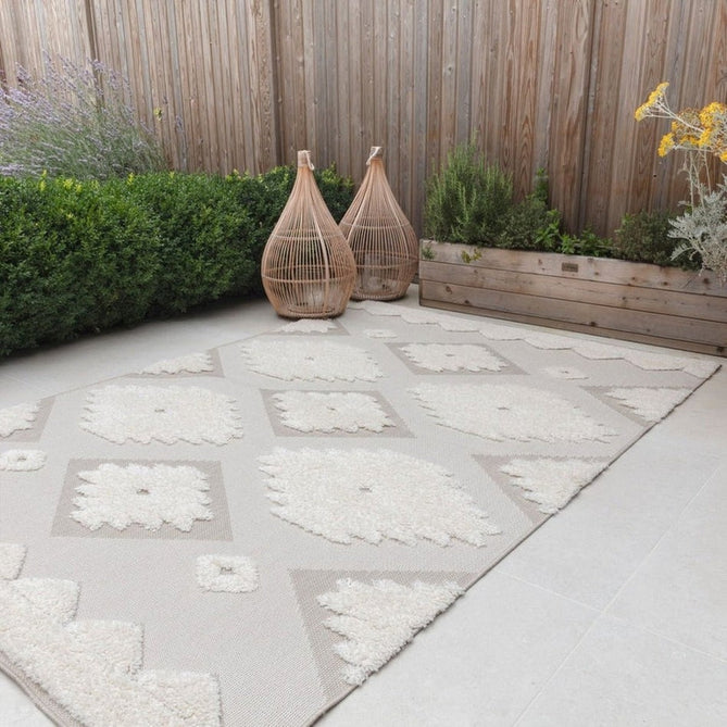 Monty MN02 Tribal Modern Geometric Durable Stain-Resistant Weatherproof Flatweave In-Outdoor Natural/Cream Rug-Asiatic Carpets-Rug Love - The Most Loved Rug Store