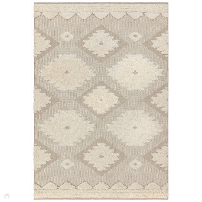 Monty MN02 Tribal Modern Geometric Durable Stain-Resistant Weatherproof Flatweave In-Outdoor Natural/Cream Rug-Asiatic Carpets-Rug Love - The Most Loved Rug Store