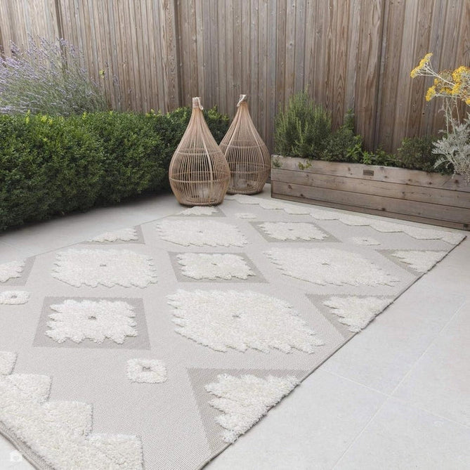 Monty MN02 Tribal Modern Geometric Durable Stain-Resistant Weatherproof Flatweave In-Outdoor Natural/Cream Rug-Asiatic Carpets-Rug Love - The Most Loved Rug Store