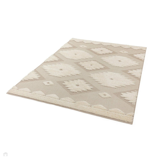 Monty MN02 Tribal Modern Geometric Durable Stain-Resistant Weatherproof Flatweave In-Outdoor Natural/Cream Rug-Asiatic Carpets-Rug Love - The Most Loved Rug Store