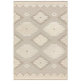 Monty MN02 Tribal Modern Geometric Durable Stain-Resistant Weatherproof Flatweave In-Outdoor Natural/Cream Rug
