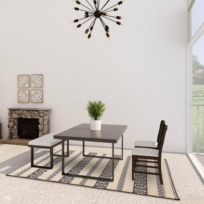 Monty MN04 Stripe Modern Durable Stain-Resistant Weatherproof Flatweave In-Outdoor Natural/Cream Rug-Asiatic Carpets-Rug Love - The Most Loved Rug Store