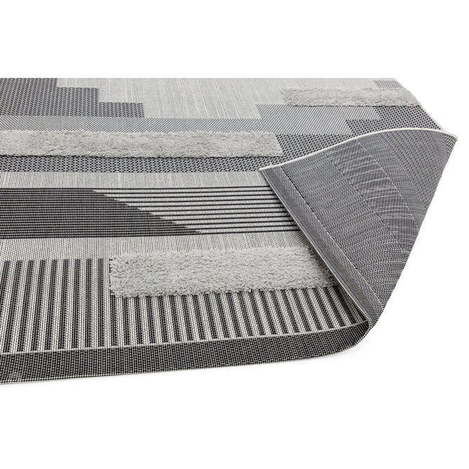 Monty MN05 Geometric Modern Durable Stain-Resistant Weatherproof Flatweave In-Outdoor Black/Grey Rug-Asiatic Carpets-Rug Love - The Most Loved Rug Store