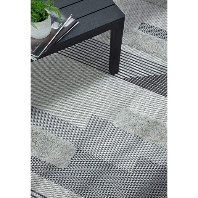 Monty MN05 Geometric Modern Durable Stain-Resistant Weatherproof Flatweave In-Outdoor Black/Grey Rug-Asiatic Carpets-Rug Love - The Most Loved Rug Store