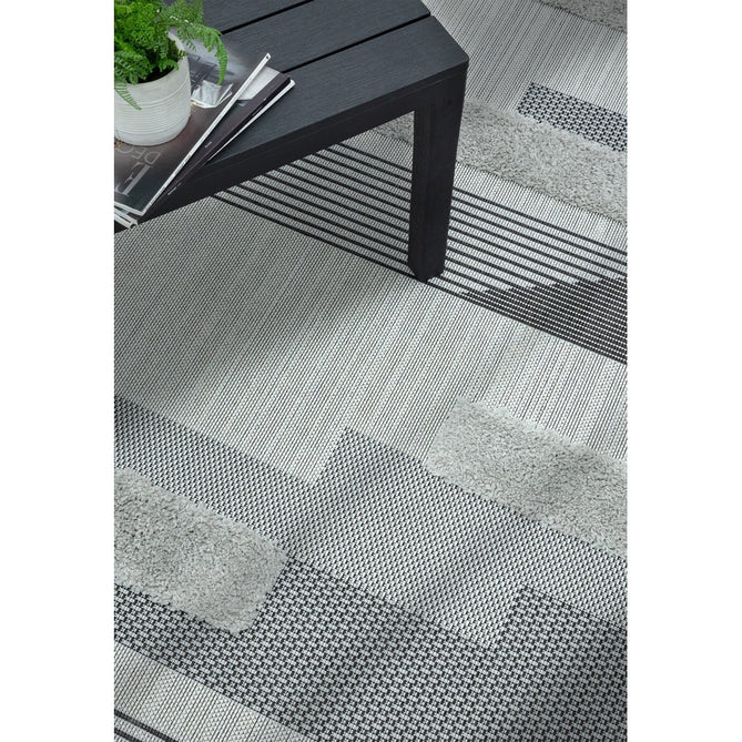 Monty MN05 Geometric Modern Durable Stain-Resistant Weatherproof Flatweave In-Outdoor Black/Grey Rug-Asiatic Carpets-Rug Love - The Most Loved Rug Store