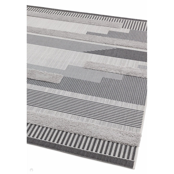 Monty MN05 Geometric Modern Durable Stain-Resistant Weatherproof Flatweave In-Outdoor Black/Grey Rug-Asiatic Carpets-Rug Love - The Most Loved Rug Store