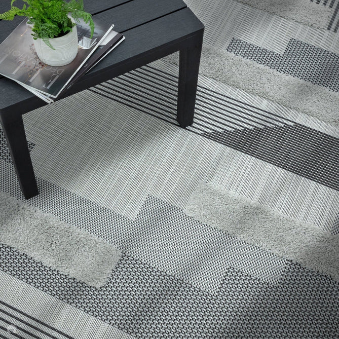 Monty MN05 Geometric Modern Durable Stain-Resistant Weatherproof Flatweave In-Outdoor Black/Grey Rug-Asiatic Carpets-Rug Love - The Most Loved Rug Store