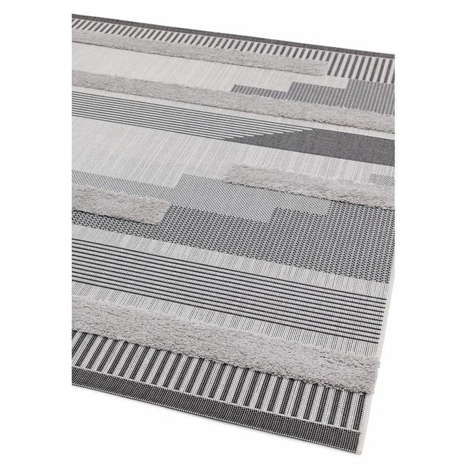 Monty MN05 Geometric Modern Durable Stain-Resistant Weatherproof Flatweave In-Outdoor Black/Grey Rug-Asiatic Carpets-Rug Love - The Most Loved Rug Store