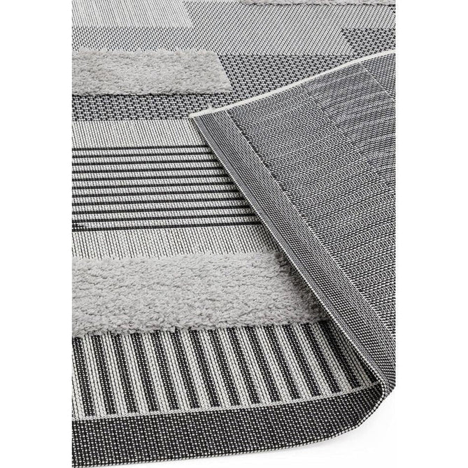 Monty MN05 Geometric Modern Durable Stain-Resistant Weatherproof Flatweave In-Outdoor Black/Grey Rug-Asiatic Carpets-Rug Love - The Most Loved Rug Store