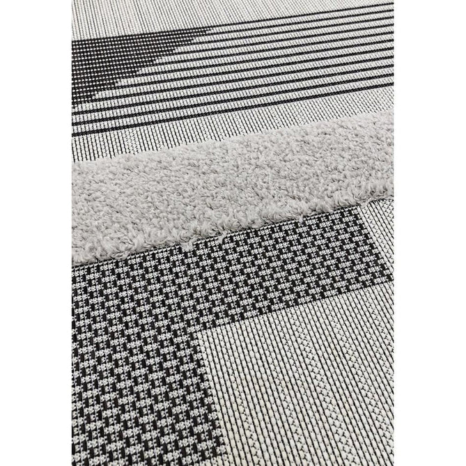 Monty MN05 Geometric Modern Durable Stain-Resistant Weatherproof Flatweave In-Outdoor Black/Grey Rug-Asiatic Carpets-Rug Love - The Most Loved Rug Store