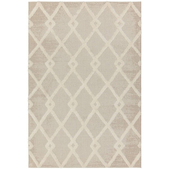 Monty MN07 Diamond Modern Durable Stain-Resistant Weatherproof Flatweave In-Outdoor Beige/Cream Rug-Asiatic Carpets-Rug Love - The Most Loved Rug Store