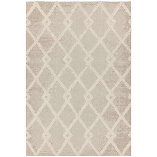 Monty MN07 Diamond Modern Durable Stain-Resistant Weatherproof Flatweave In-Outdoor Beige/Cream Rug-Asiatic Carpets-Rug Love - The Most Loved Rug Store