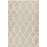 Monty MN07 Diamond Modern Durable Stain-Resistant Weatherproof Flatweave In-Outdoor Beige/Cream Rug